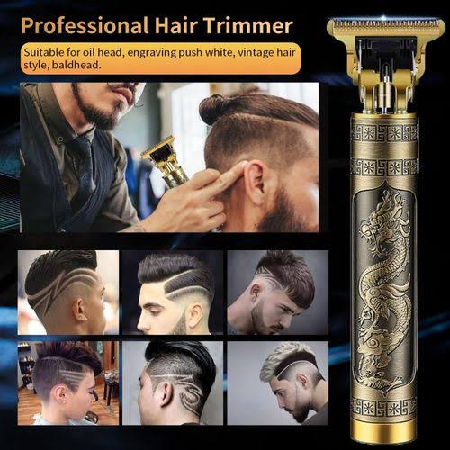 Dragon Monster Rechargeable Metal Hair Clipper - Gold